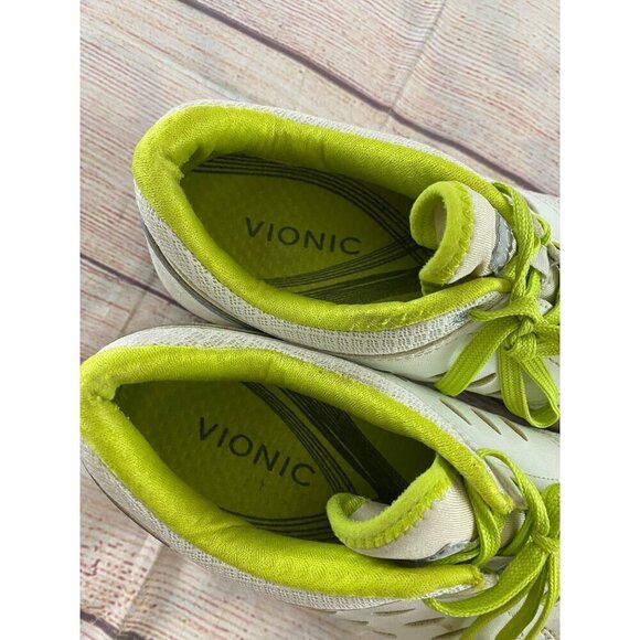 Vionic Venture Women's Neon Green Walking Active Sneaker - 8 - Picture 6 of 11